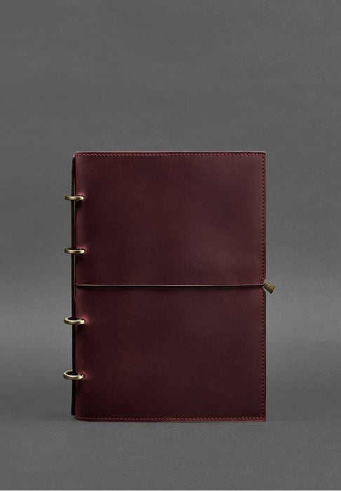 Leather notebook with water-resistant cover
