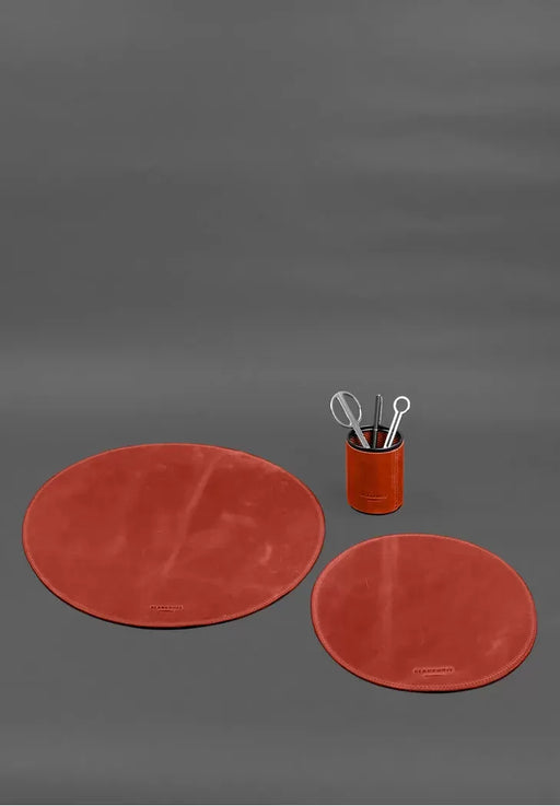 Genuine Leather Desk Set – Elegant and Functional Office Accessory