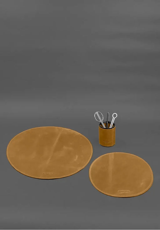Genuine Leather Desk Set – Elegant and Functional Office Accessory