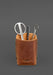 Light Brown Leather Desk Set – Elegant Organizer for Office or Home