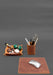 Light Brown Leather Desk Set – Elegant Organizer for Office or Home