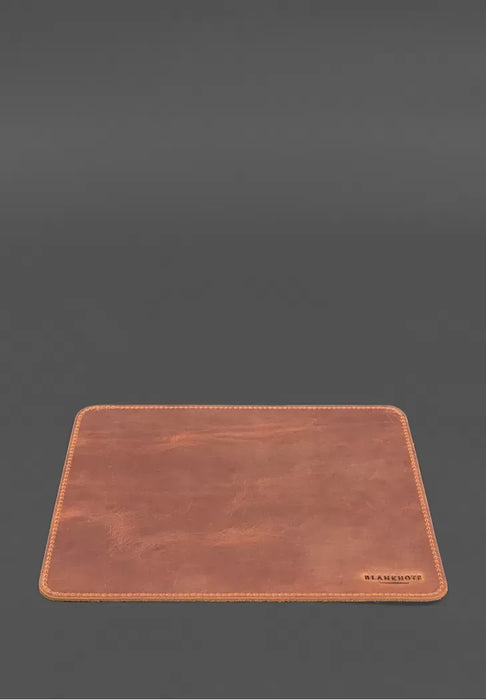 Light Brown Leather Desk Set – Elegant Organizer for Office or Home