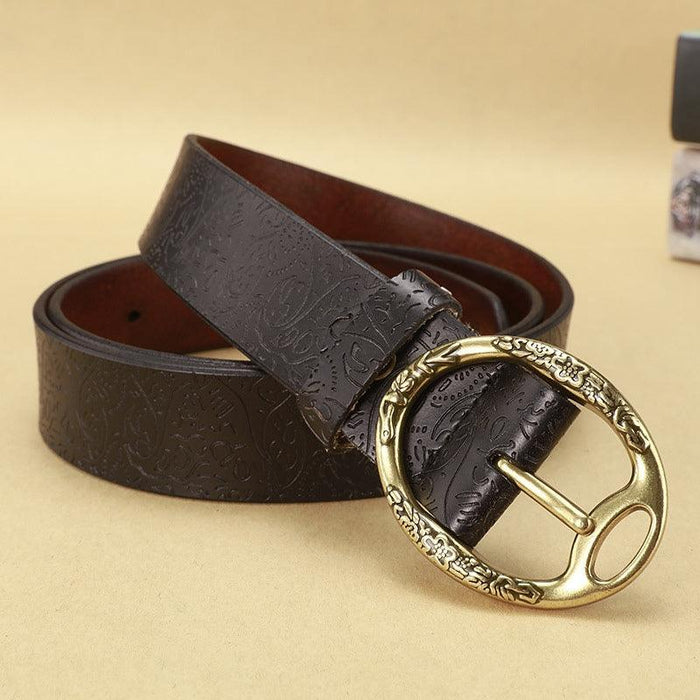 Bohemian Look Leather Belt For Women, Itotia Model