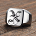 bold mens statement ring stainless steel