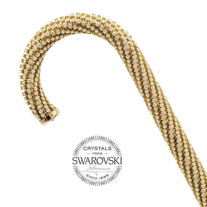 Brass Luxury Handle Walking Cane Swarovski®