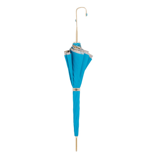 bright blue animalier jewel handle umbrella