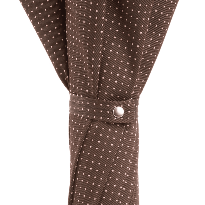 Brown Gentleman Umbrella with Brown Leather Handle