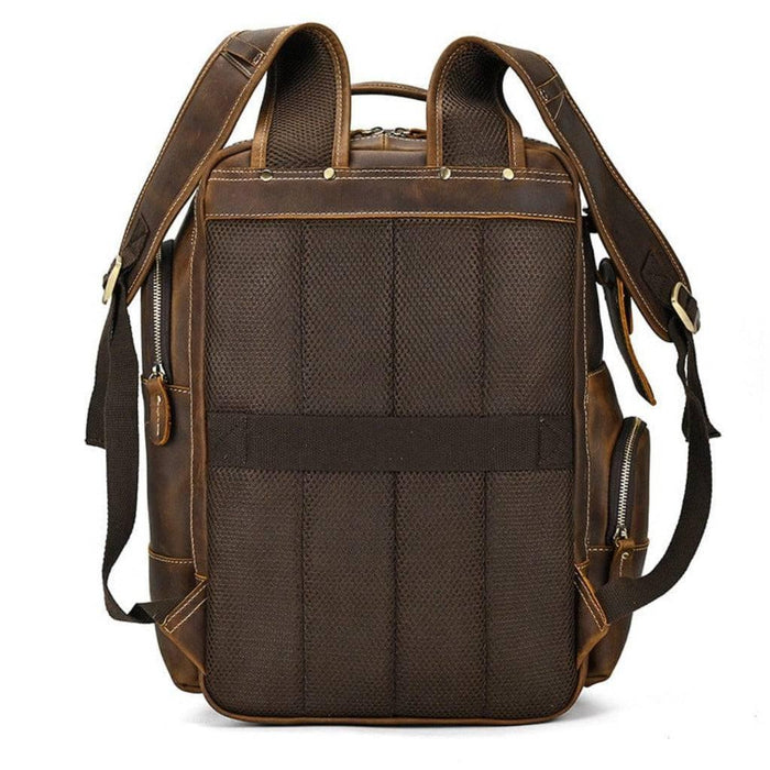 Brown High-Quality Vintage Design Leather Backpack