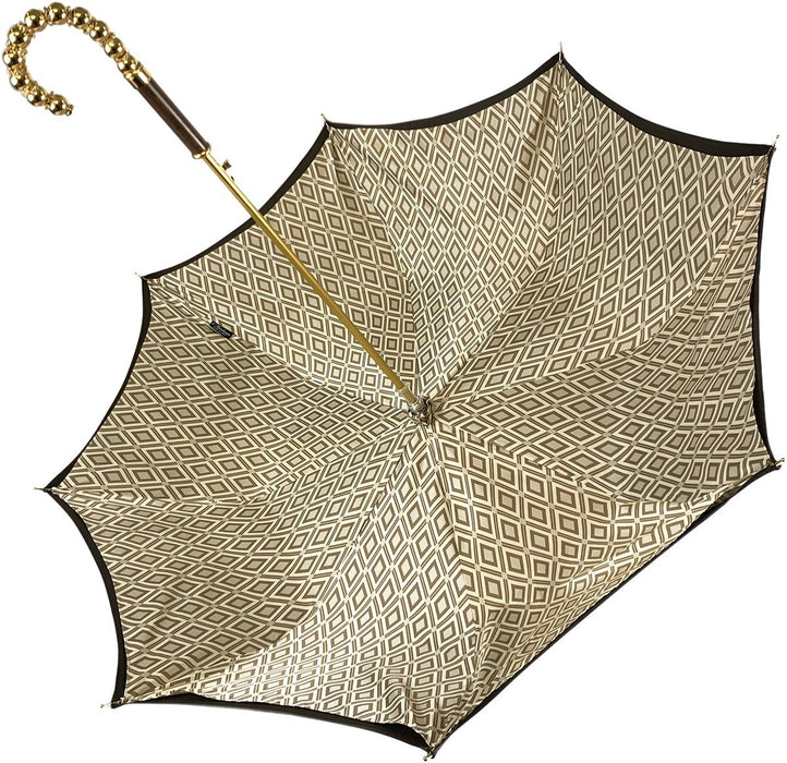 Trendy brown umbrella with unique canopy design