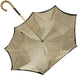 Brown Umbrella With Rhombus Pattern Interior