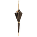 Brown Vintage Print Umbrella with Crystal Handle