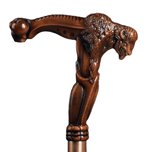 Buffalo Walking Stick, Wooden Walking Cane - Design Canes - Artynov | Unique Handmade Accessories