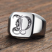 bulky mens signet ring with initials