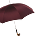 Burgundy Hand Carved Handle Bulldog Umbrella