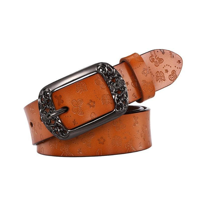 Butterflies Leather Belt For Women, Jasmine Model