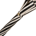 B&W Striped Classic Leather Handle Umbrella