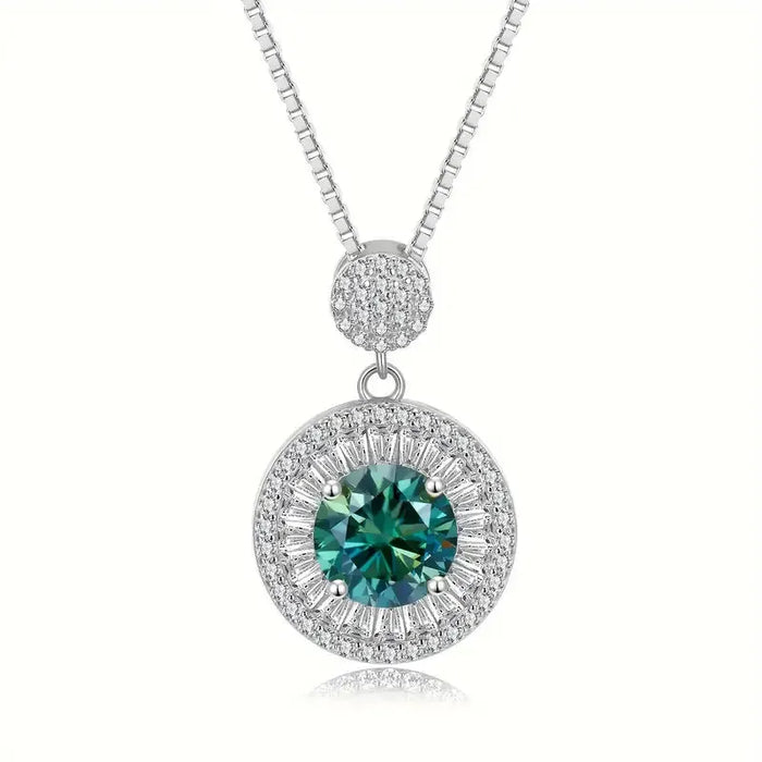 Golden Plated 925 Sterling Silver 6.2g Pendant with 2 Carat Moissanite