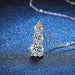 Minimalist Style Elegant Moissanite Pendant Necklace – Sterling Silver