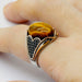 Ring with Tiger Eyes Stone Gemstone Ring