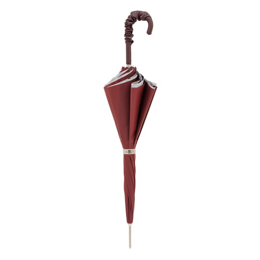 python leather handle brown designer umbrella
