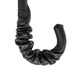 designer black umbrella with luxurious snake detail and leather handle 