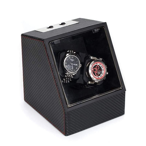 Carbon Fiber Automatic Watch Winder for 2 Watches