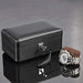 Carbon Fiber Watch Box with Lock, Holder for 3 Watches