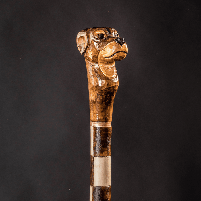 Handcrafted Dog Walking Cane, Fashionable Handle Canes