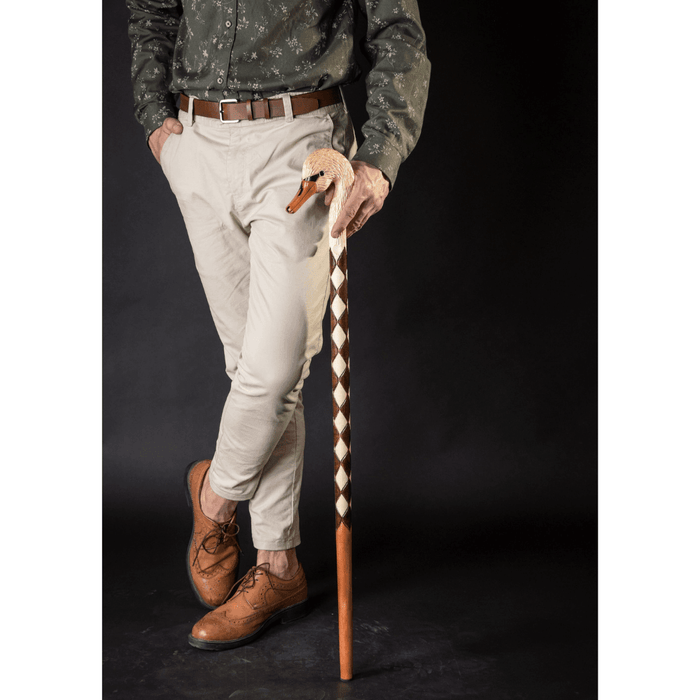 Stylish Goose Walking Cane Hand Carved - Handmade - Artynov | Unique Handmade Accessories