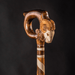 Handcrafted ram handle walking stick
