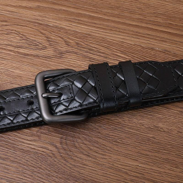 Casual Braided Leather Belt, Anatol Model For Men