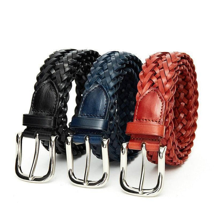 Casual Braided Leather Belt For Men, Tobiasz Model