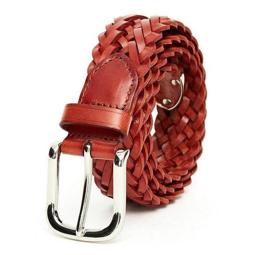 Casual Braided Leather Belt For Men, Tobiasz Model