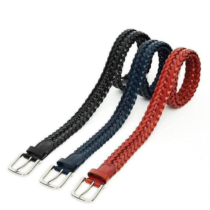 Casual Braided Leather Belt For Men, Tobiasz Model