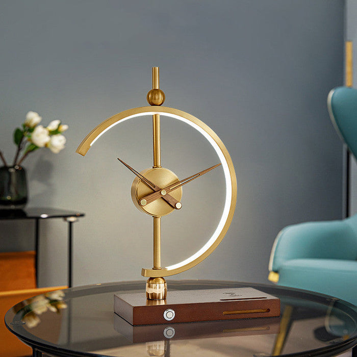Designer Clock-Work Lamp with Wireless Charging