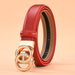 Leather Belt With Double Intertwined Ring Buckle, Karmela Model