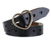 Openwork Leather Belt With Heart Buckle For Women, Olivia Model