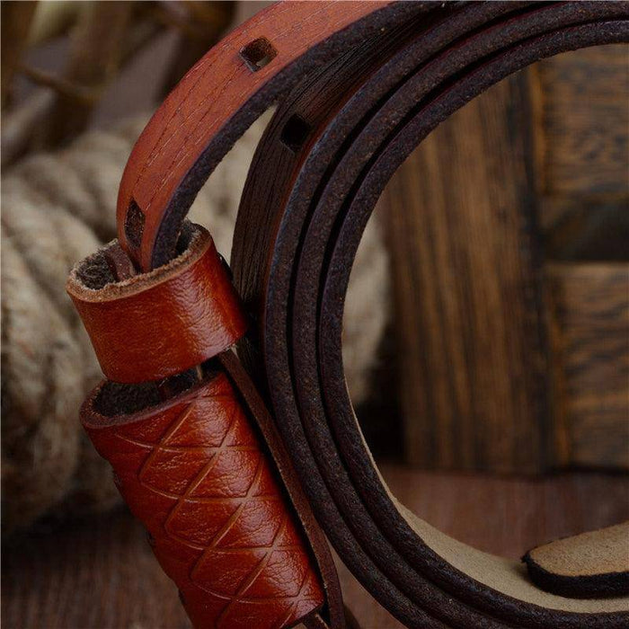 Durable leather belts for men