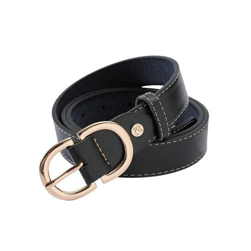 Ceinture classique pour femme à boucle double D, disponible en grande taille, modèle Liliana