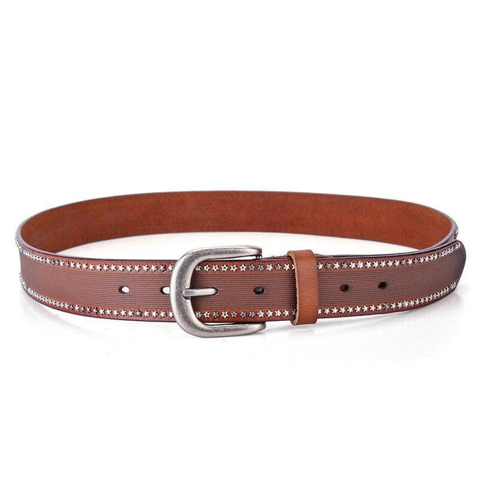 Studded Leather Belt For Women, Halaema Model