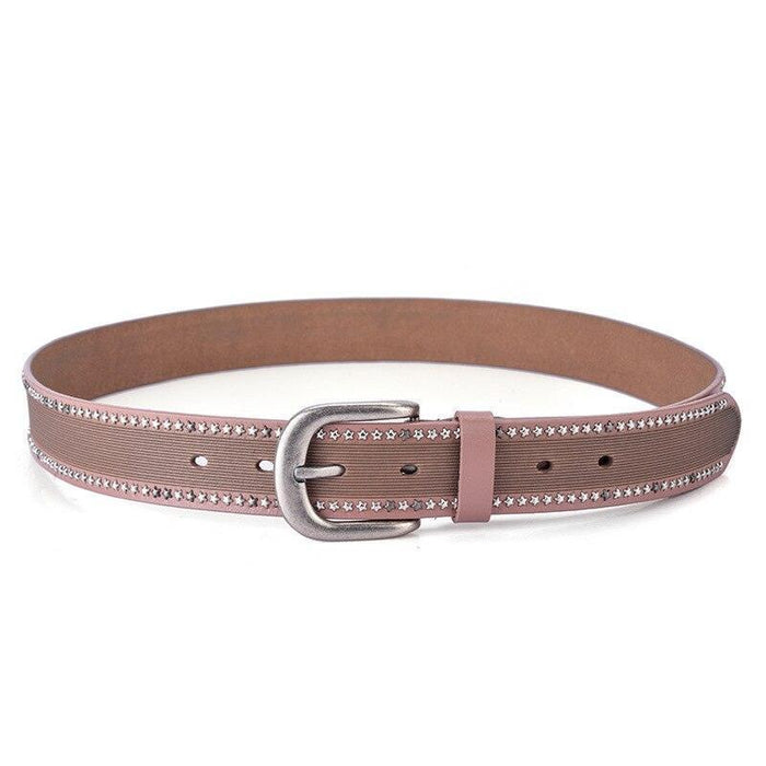 Studded Leather Belt For Women, Halaema Model