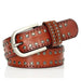 Retro Studded Leather Belt For Women, Neia Model