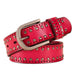 Retro Studded Leather Belt For Women, Neia Model