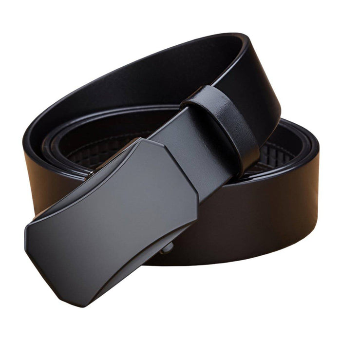 Black leather belts for men