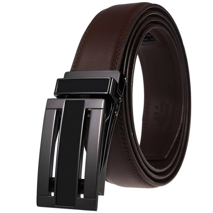 Black leather belts for men