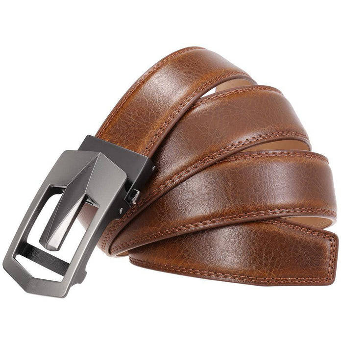 Leather belts for men with buckle