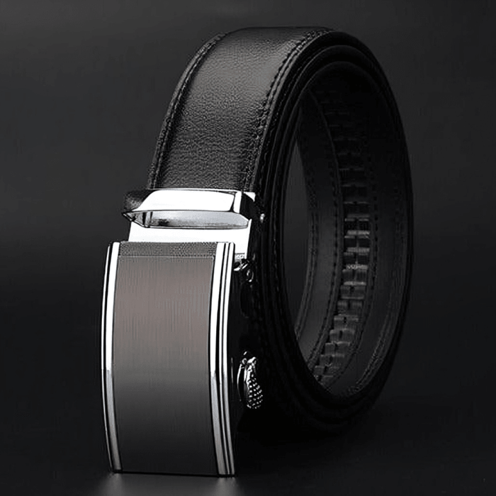 Formal Black Men's Leather Suit Belt, Giuli Model