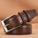 Leather belts for men with buckle