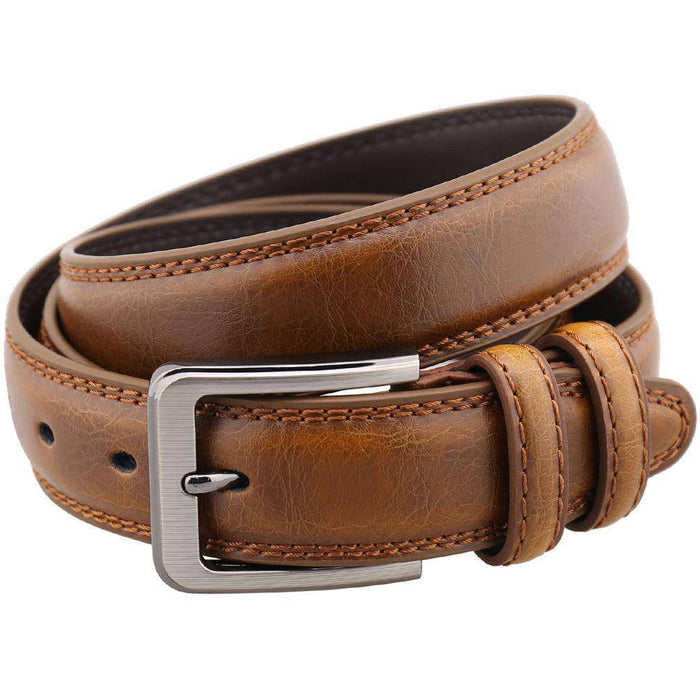 Leather belts for men with buckle