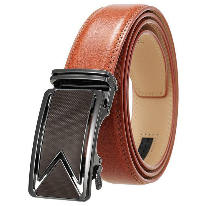 Brown leather belts for men